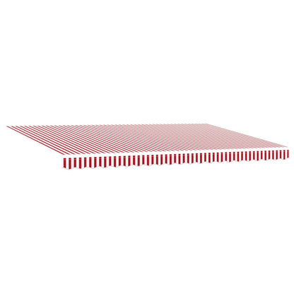 Retractable Awning Red and White 500 x 350 cm