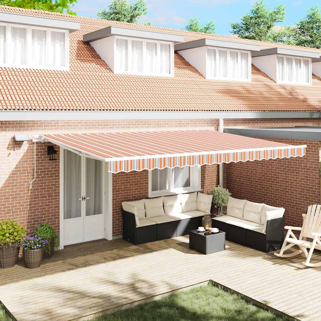 Retractable Awning Multicolour 500 x 350 cm