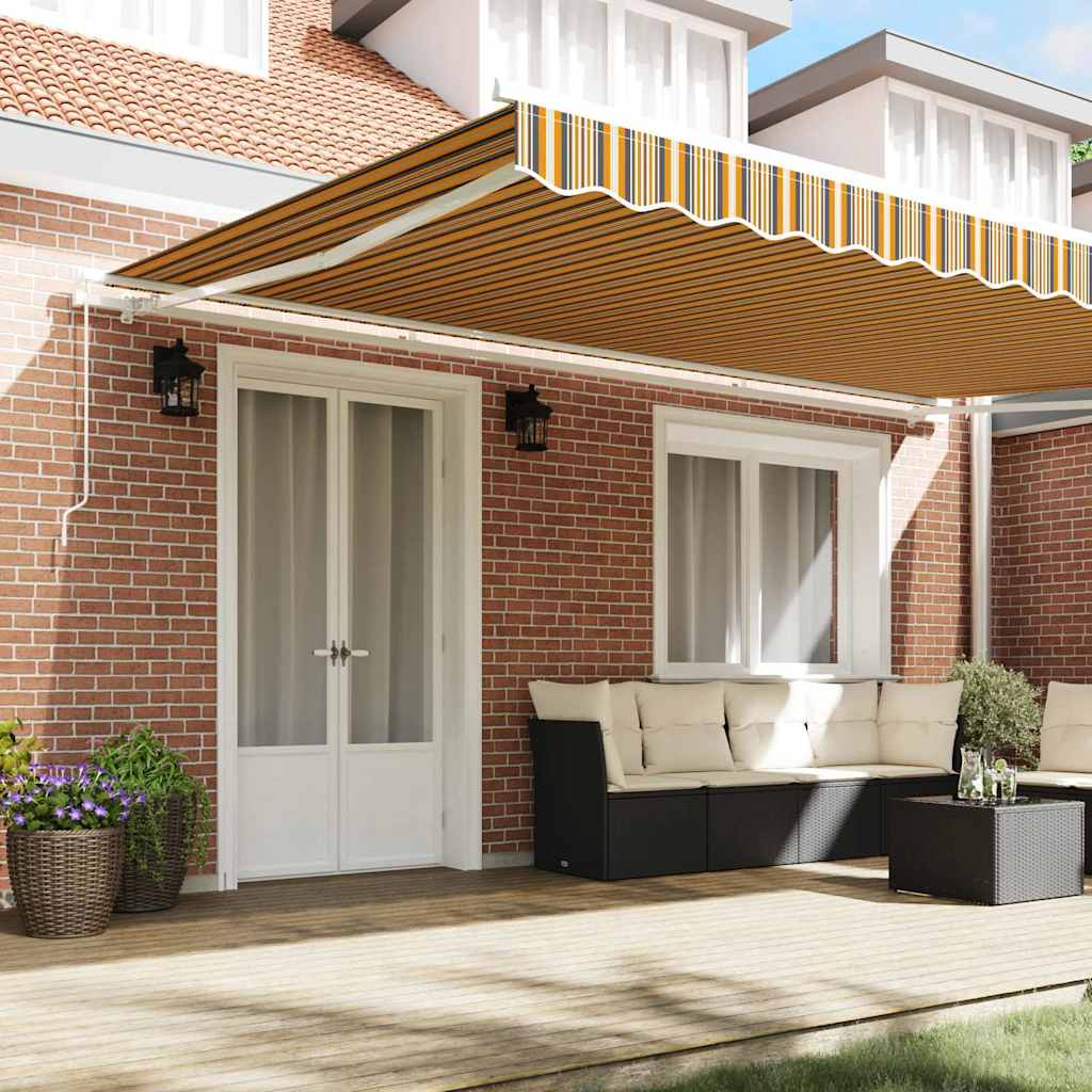 Retractable Awning Multicolour 500 x 350 cm