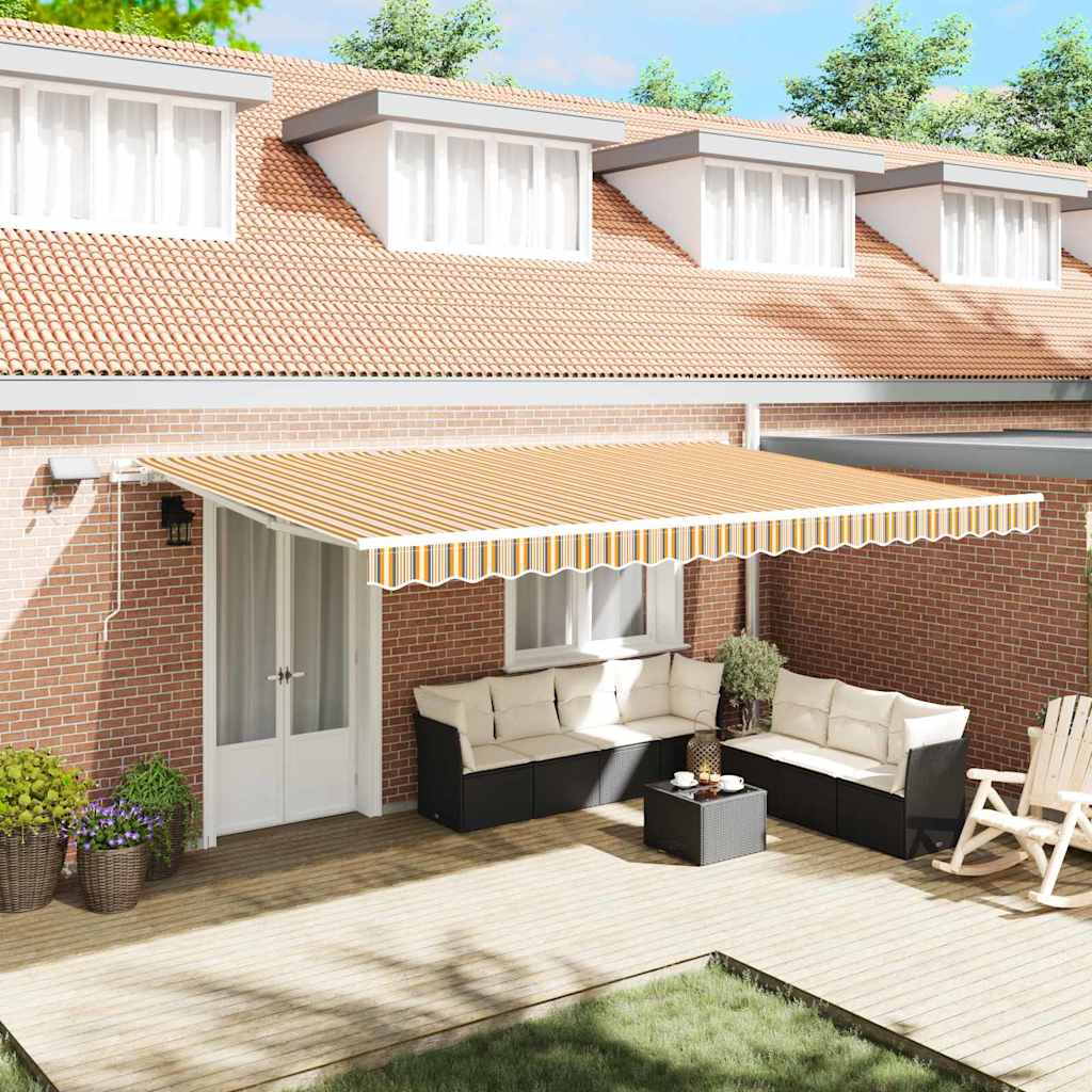 Retractable Awning Multicolour 500 x 350 cm