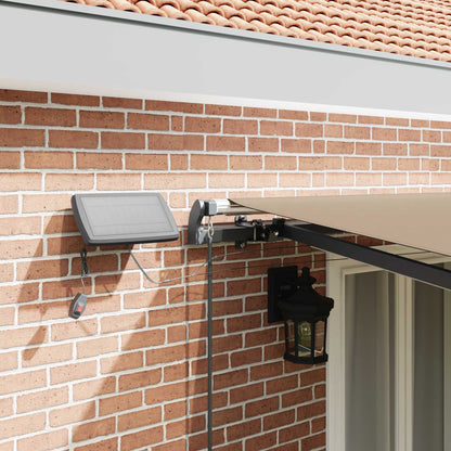 Retractable Awning Beige 500 x 350 cm Fabric and Aluminium