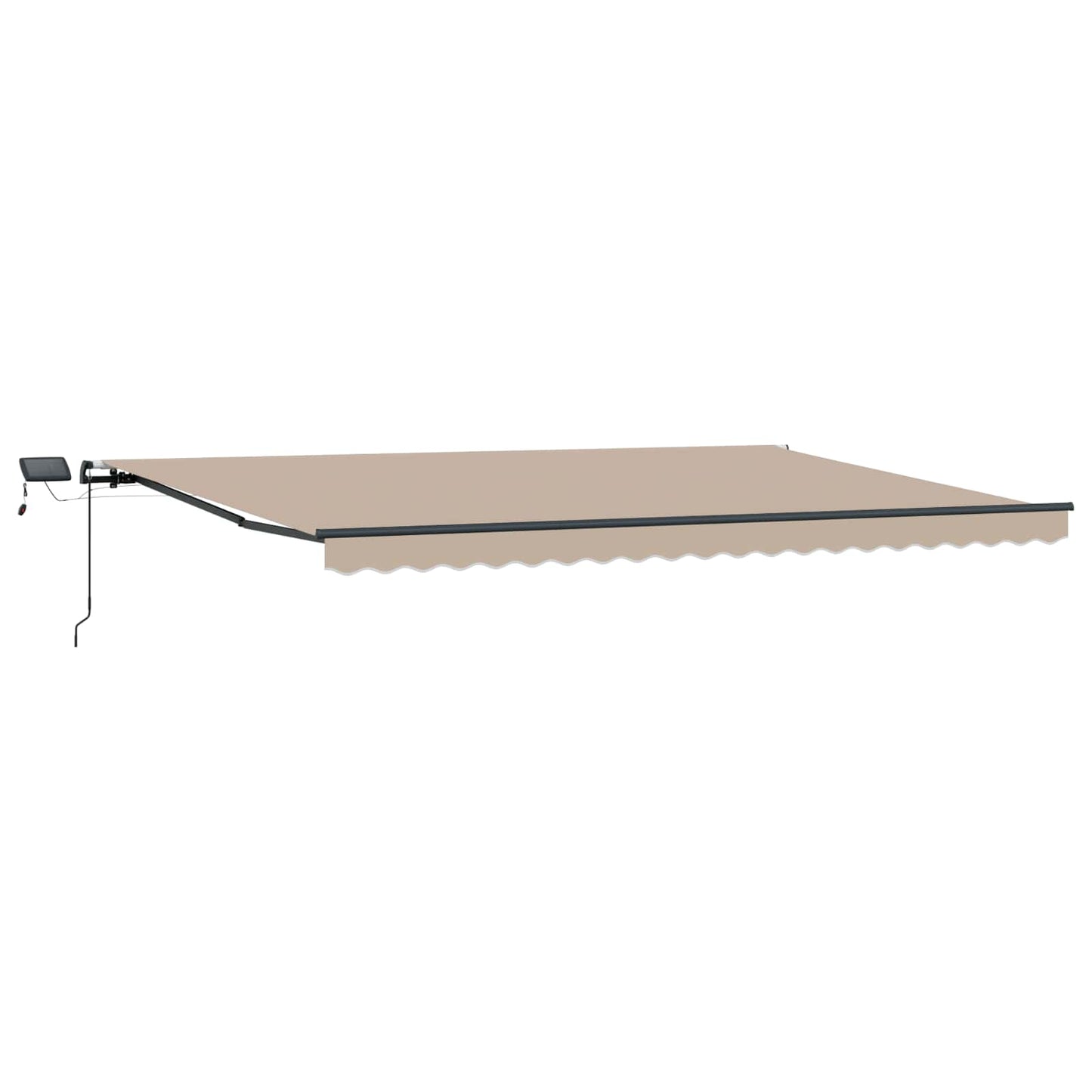 Retractable Awning Beige 500 x 350 cm Fabric and Aluminium