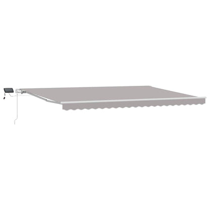 Retractable Awning Light Grey 500 x 350 cm Fabric and Aluminium