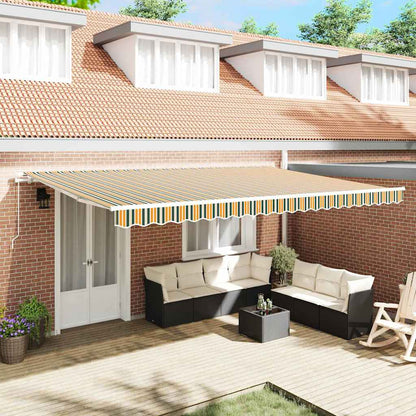Retractable Awning Multicolour 500 x 350 cm