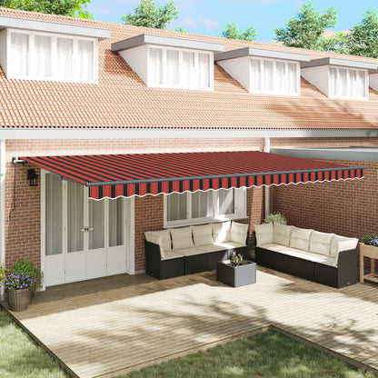 Retractable Awning Orange and brown 600 x 300 cm