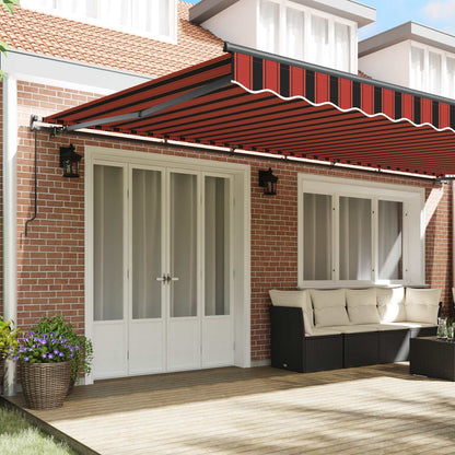 Retractable Awning Orange and brown 600 x 300 cm
