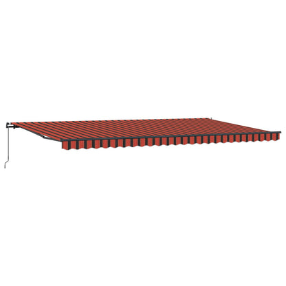 Retractable Awning Orange and brown 600 x 300 cm