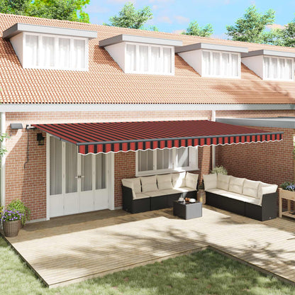 Retractable Awning Orange and brown 600 x 300 cm