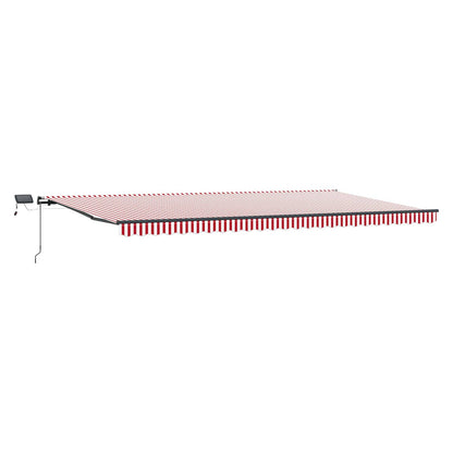 Retractable Awning Red and White 600 x 300 cm