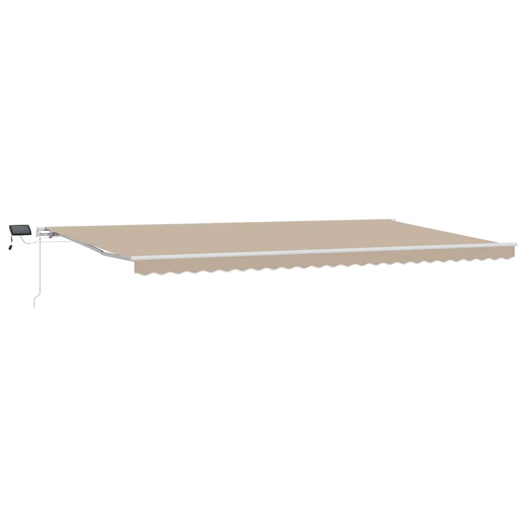 Retractable Awning Beige 600 x 300 cm Fabric and Aluminium