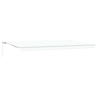 Retractable Awning White 600 x 300 cm Polyester and Aluminium