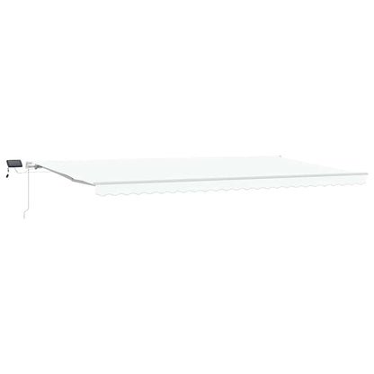 Retractable Awning White 600 x 300 cm Fabric and Aluminium
