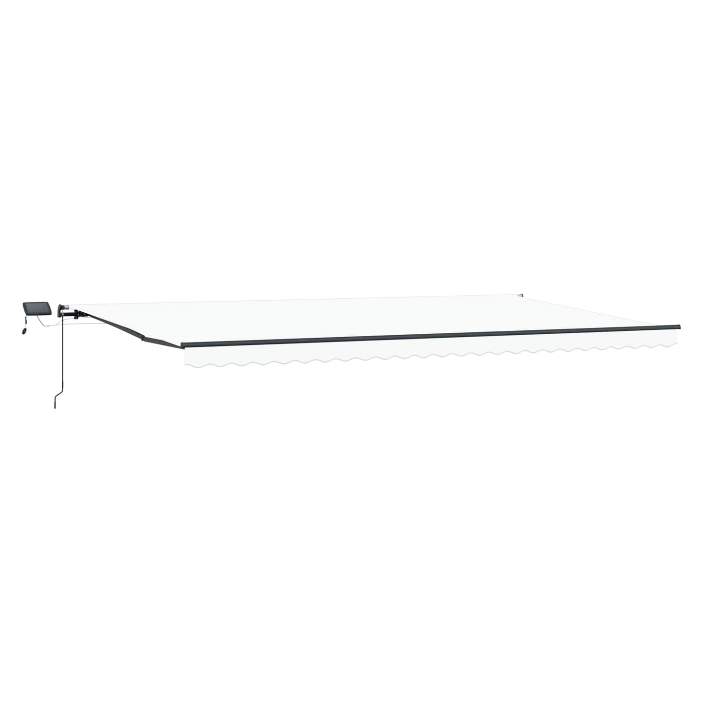 Retractable Awning White 600 x 300 cm Fabric and Aluminium