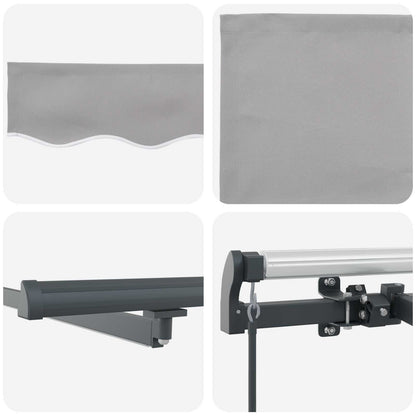 Retractable Awning Light grey 600 x 300 cm Fabric