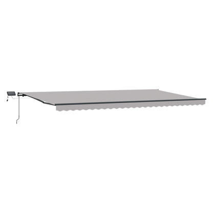 Retractable Awning Light grey 600 x 300 cm Fabric