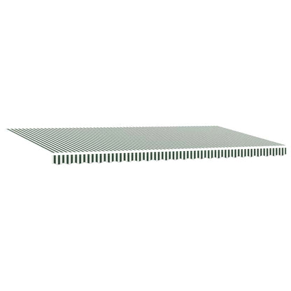 Retractable Awning Green and White 600 x 300 cm