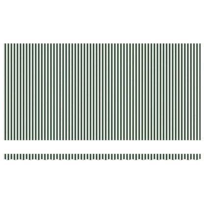 Retractable Awning Green and White 600 x 300 cm