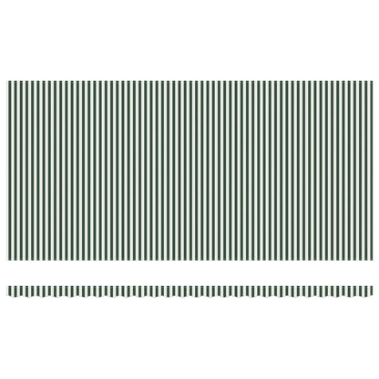 Retractable Awning Green and white 600 x 300 cm Fabric