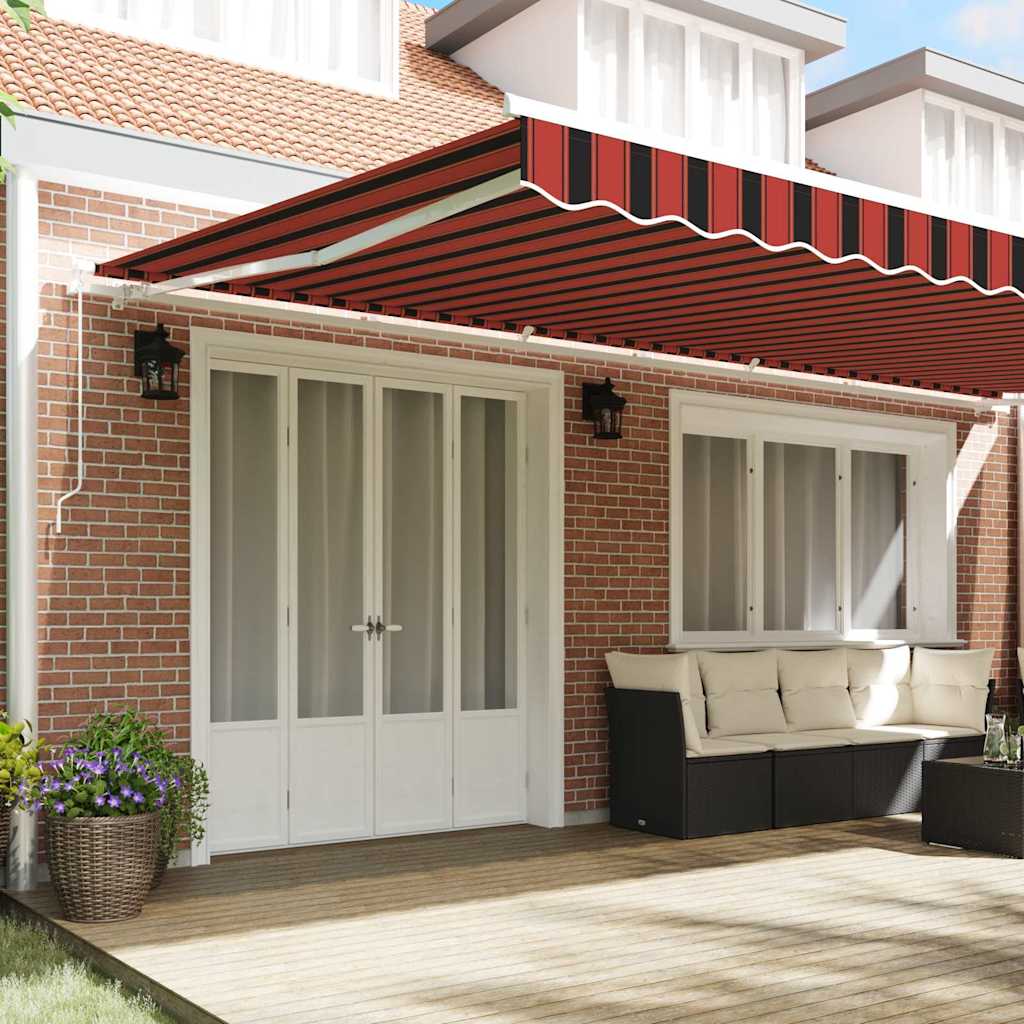 Retractable Awning Orange and Brown 600 x 350 cm