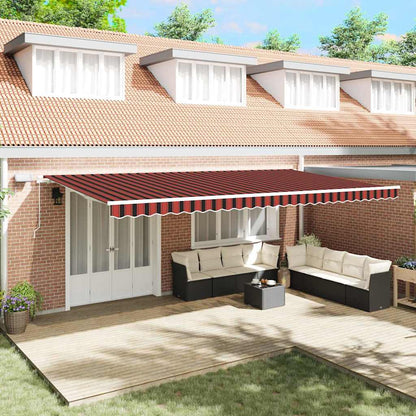 Retractable Awning Orange and brown 600 x 350 cm