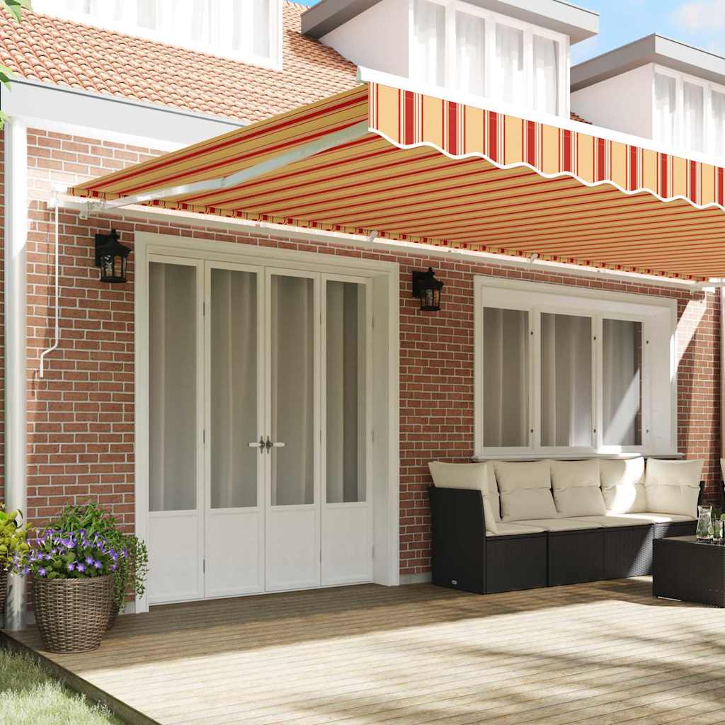 Retractable Awning Yellow and Orange 600 x 350 cm