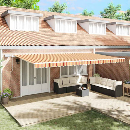Retractable Awning Yellow and Orange 600 x 350 cm