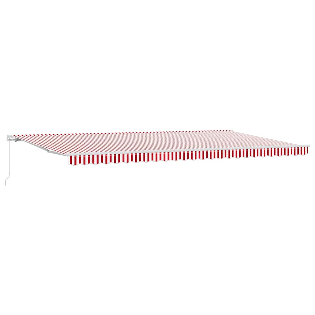 Retractable Awning Red and White 600 x 350 cm