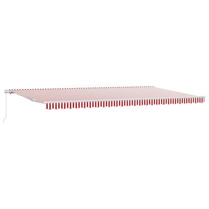 Retractable Awning Red and White 600 x 350 cm
