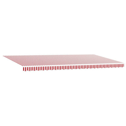 Retractable Awning Red and White 600 x 350 cm