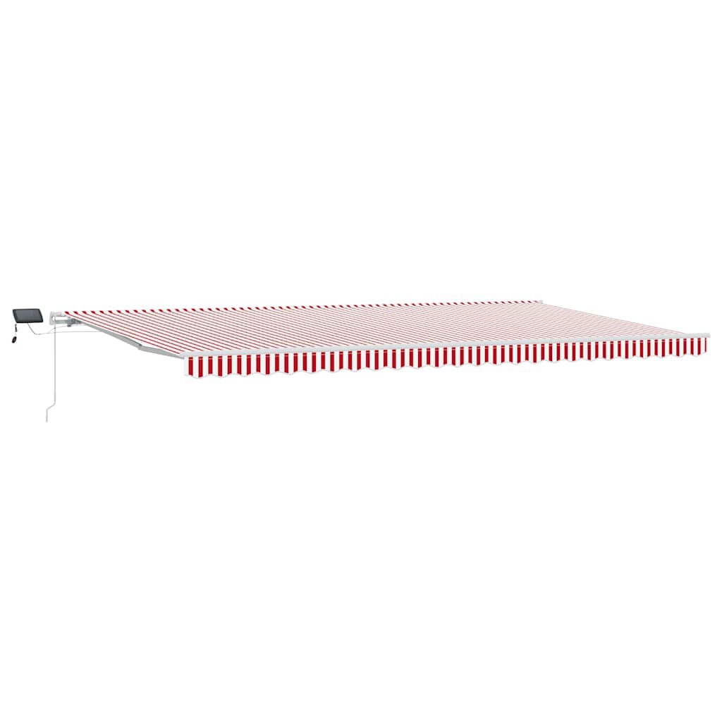 Retractable Awning Red and White 600 x 350 cm