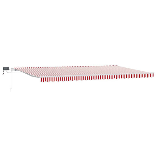 Retractable Awning Red and White 600 x 350 cm