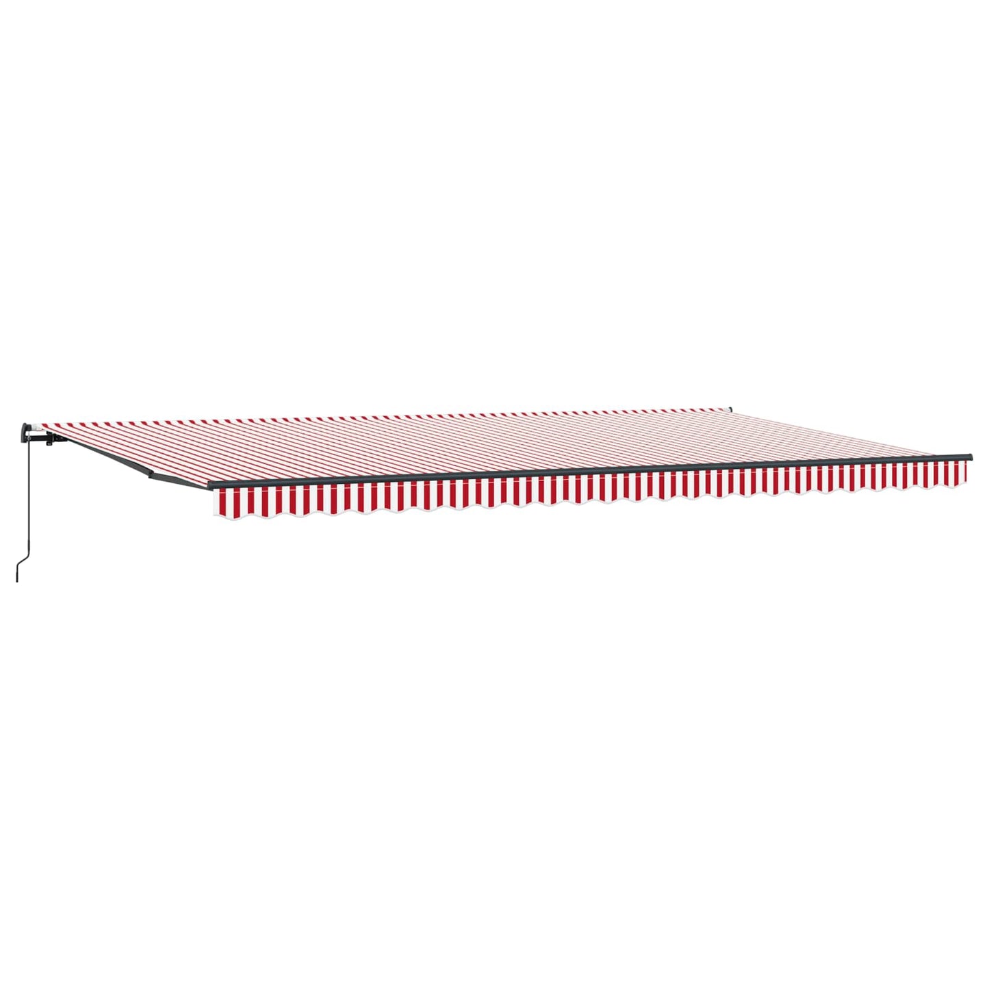 Retractable Awning Red and White 600 x 350 cm