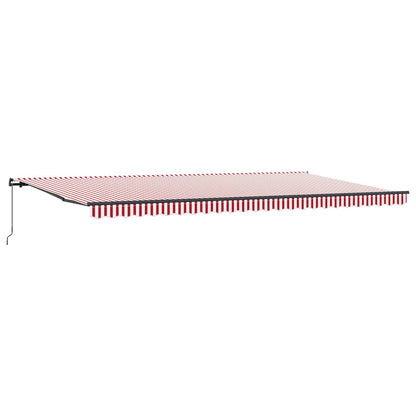 Retractable Awning Red and White 600 x 350 cm