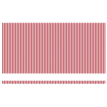 Retractable Awning Red and White 600 x 350 cm