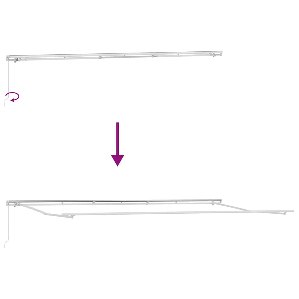 Retractable Awning Retractable Manual Multicolour 600 x 350 cm