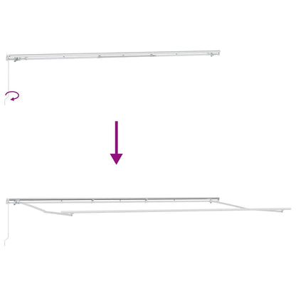 Retractable Awning Retractable Manual Multicolour 600 x 350 cm