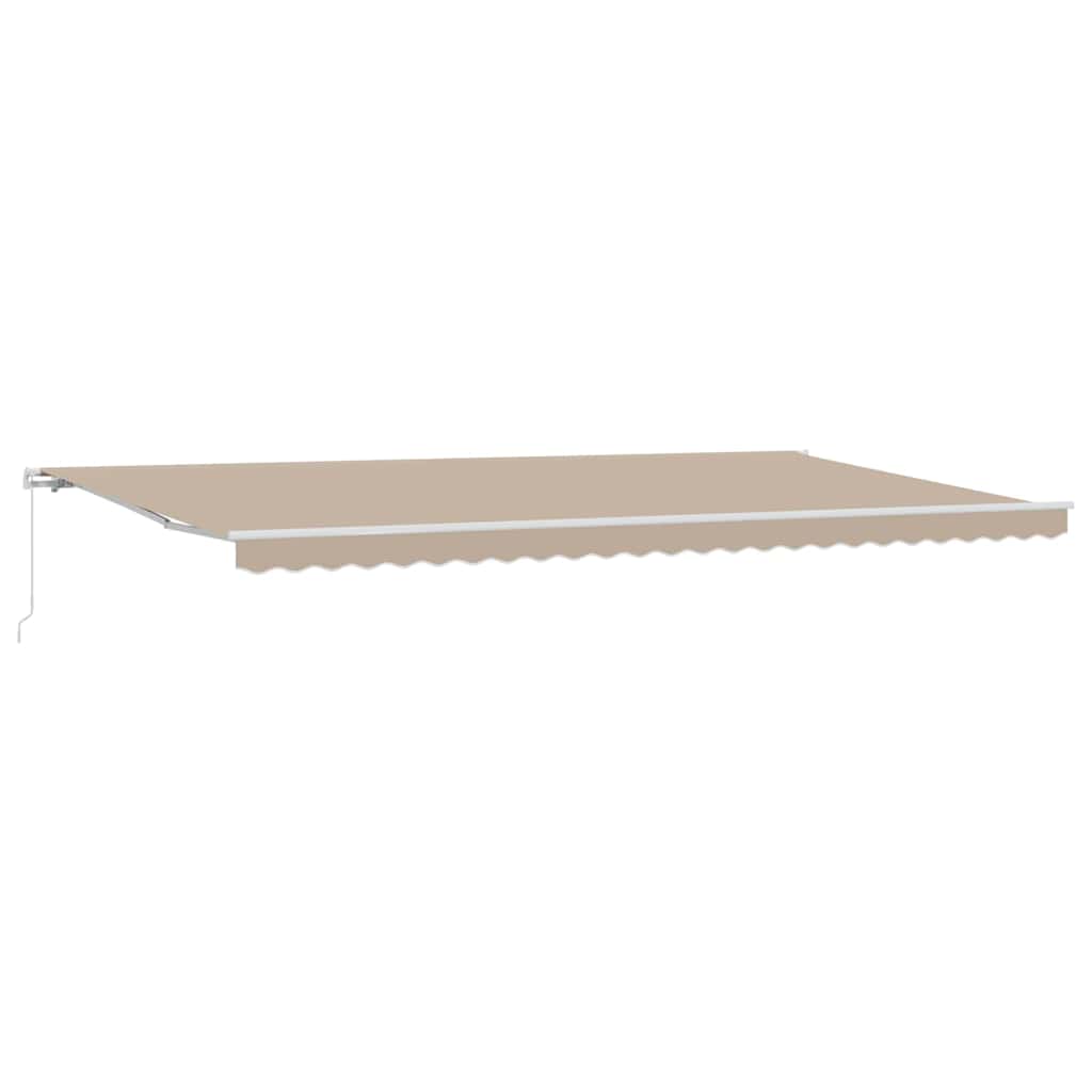 Retractable Awning Beige 600 x 350 cm Polyester and Aluminium