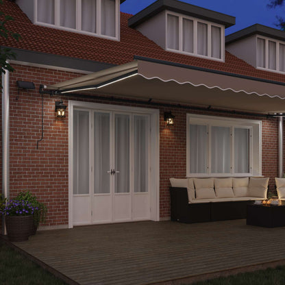 Retractable Awning Beige 600 x 350 cm Fabric