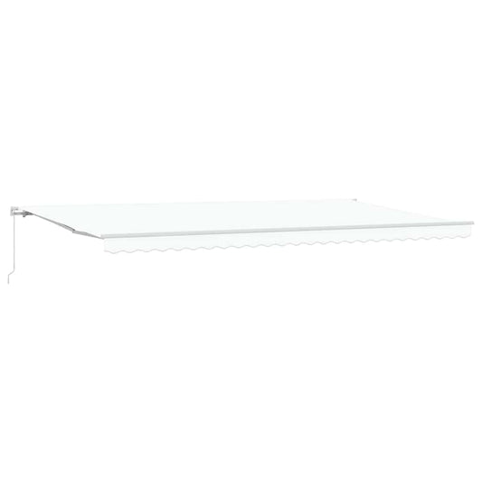 Manual Awning 6 x 3.5 m White 100% Polyester