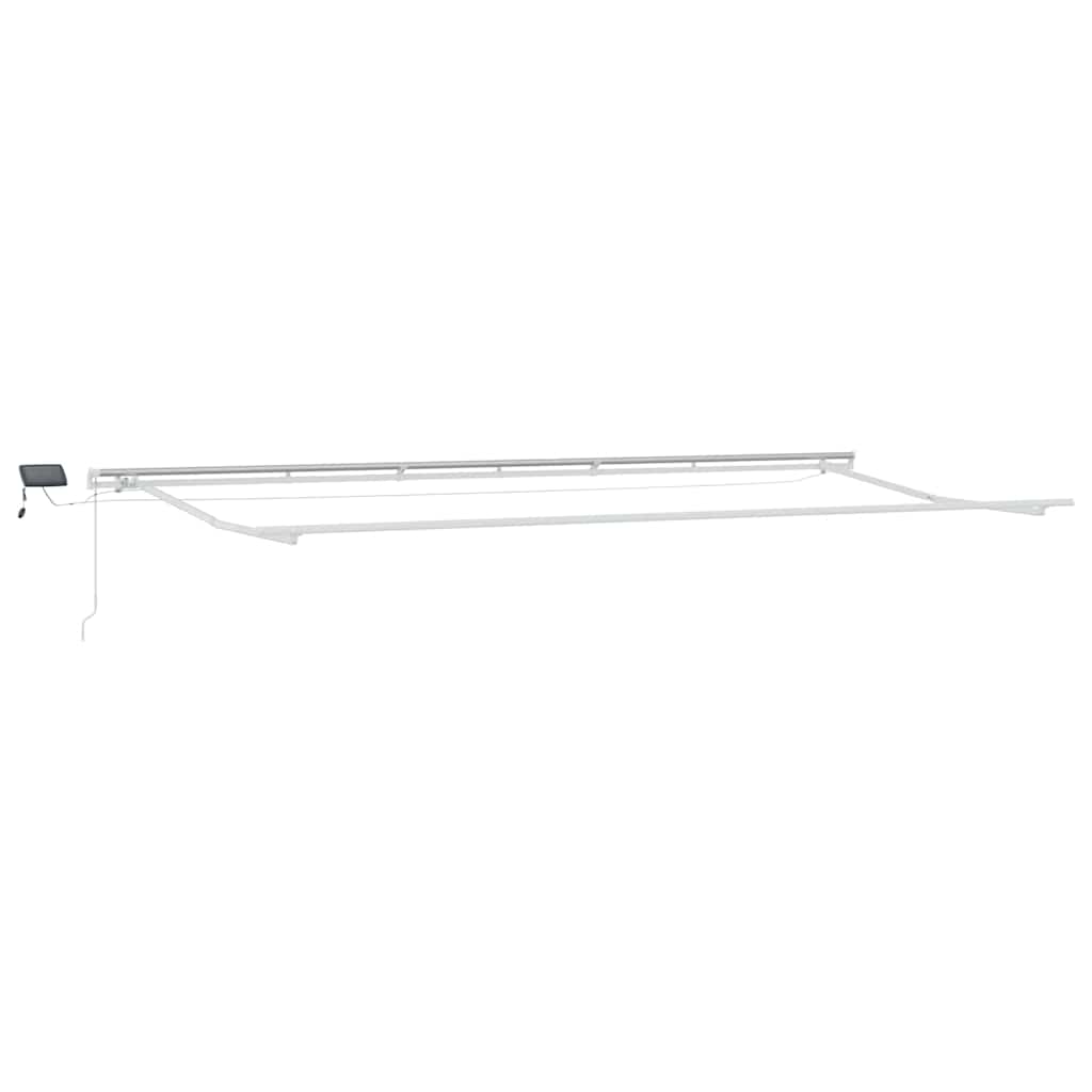 Retractable Awning Light Grey 600 x 350 cm Fabric and Steel