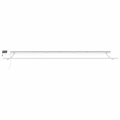 Retractable Awning Light Grey 600 x 350 cm Fabric and Steel