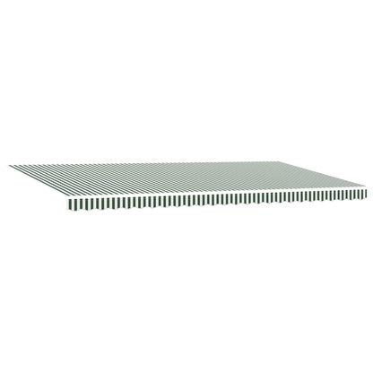 Retractable Awning Green and White 600 x 350 cm