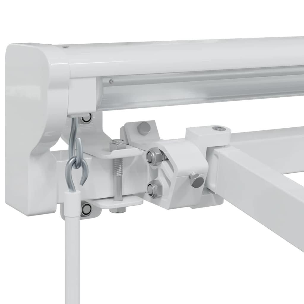 Awning Frame Manual Adjustable White 3 x 2 m Steel