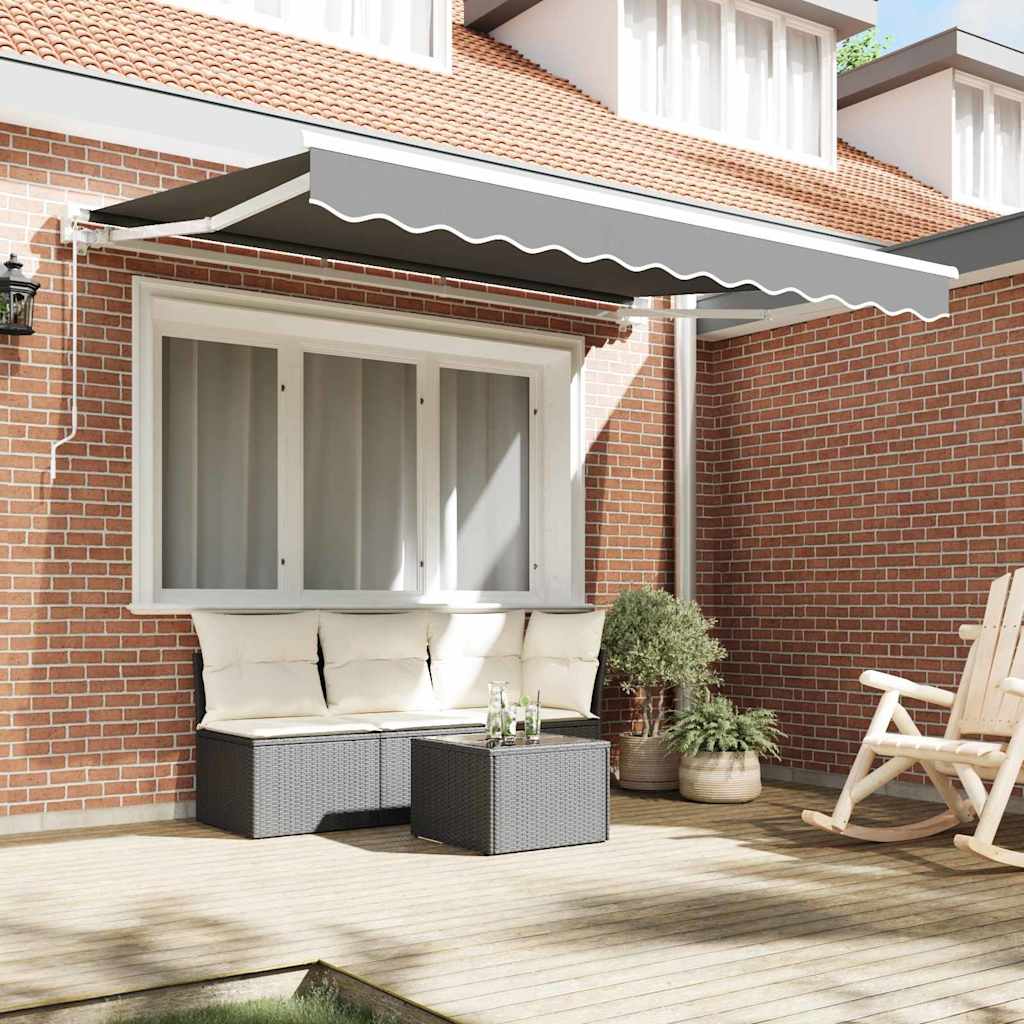 Awning Frame Manual Adjustable White 3 x 2 m Steel