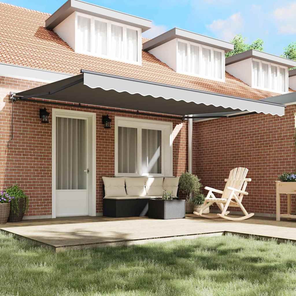 Awning Frame Manual Adjustable Anthracite 4 x 3 m Steel