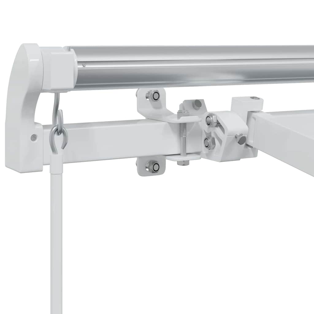 Awning Frame Retractable Manual White 3 x 2 m Metal