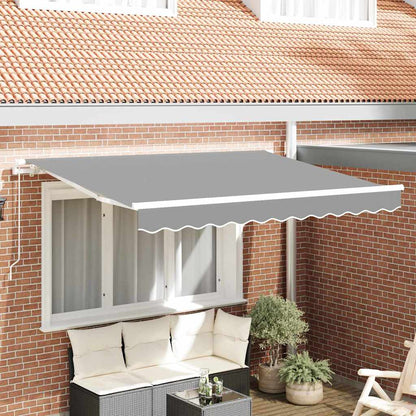 Awning Frame Retractable Manual White 3 x 2 m Metal