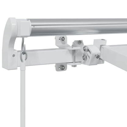 Awning Frame Retractable Manual White 3.5 x 2 m Metal