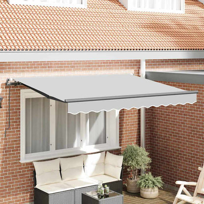 Awning Frame Retractable Manual Anthracite 3.5 x 2 m Metal