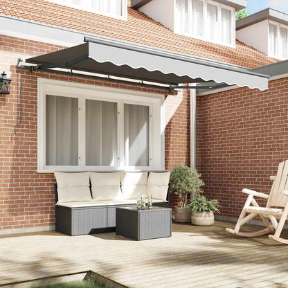 Awning Frame Retractable Manual Anthracite 3.5 x 2 m Metal